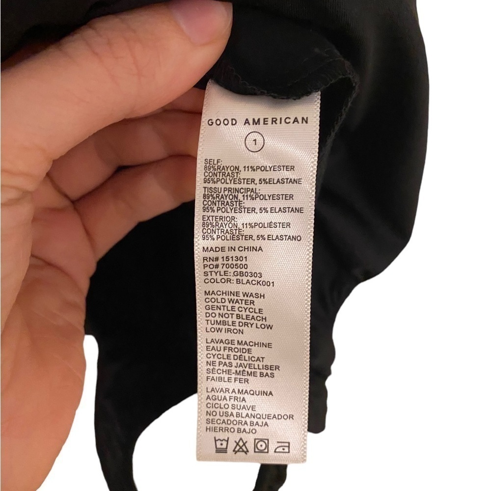 Good American Utility Wrap Bodysuit in Black - Picture 6 of 9